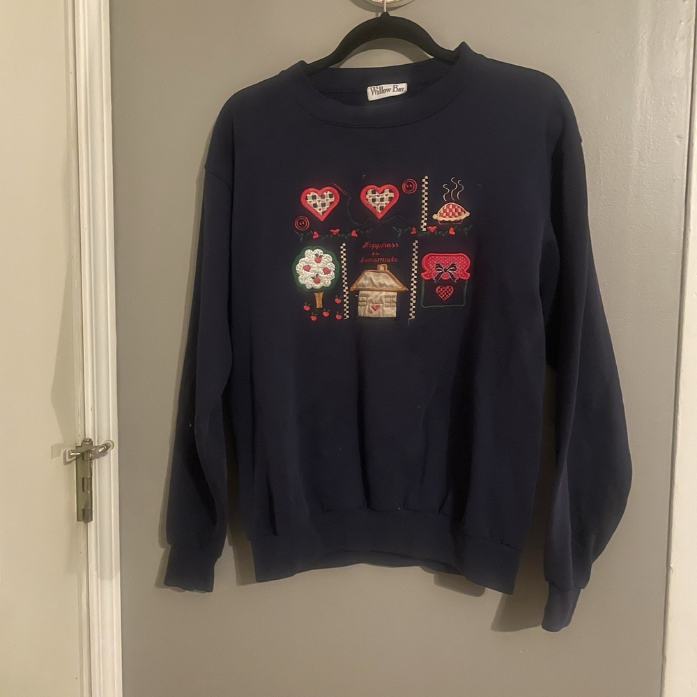 Vintage Willow Bay Happiness Is Homemade Women's Sweater
